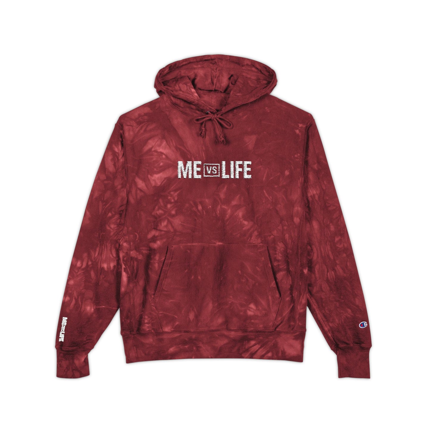 Limited Edition Tie-Dye Champion Hoodie (Me Vs Life Embroidered)