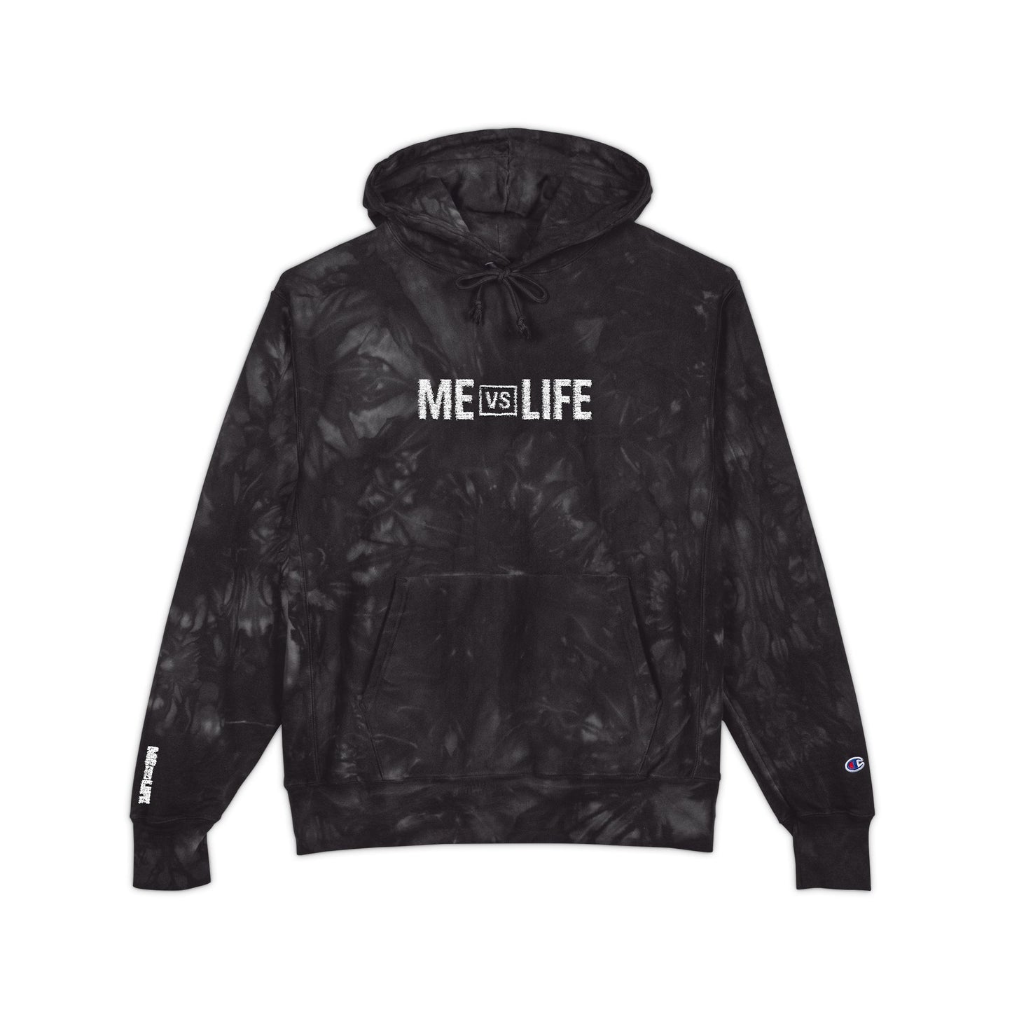 Limited Edition Tie-Dye Champion Hoodie (Me Vs Life Embroidered)