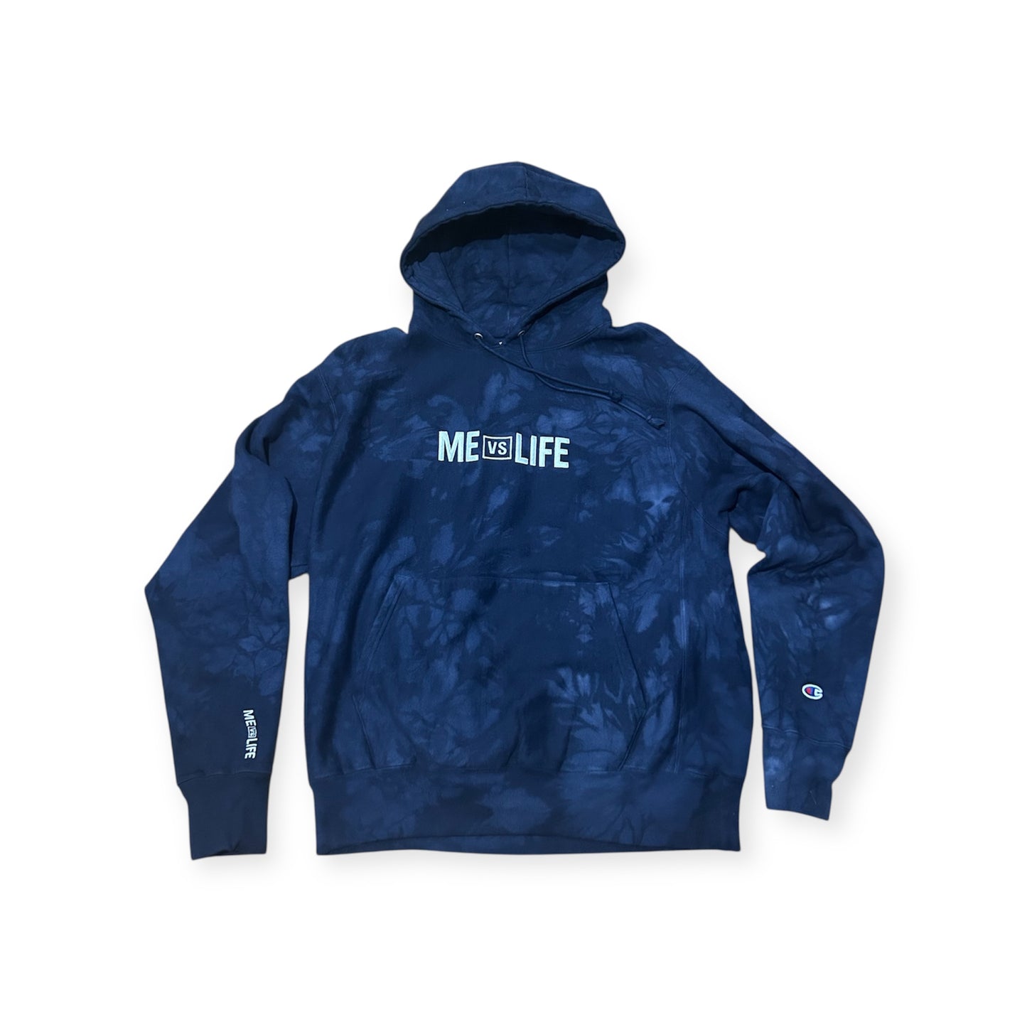 Limited Edition Tie-Dye Champion Hoodie (Me Vs Life Embroidered)